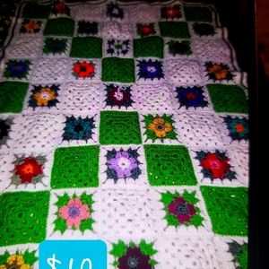 Handmade Lap Afghan Crocheted